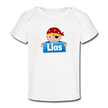 Geschenk Geburt Baby T-Shirt - Kleiner Pirat Lias