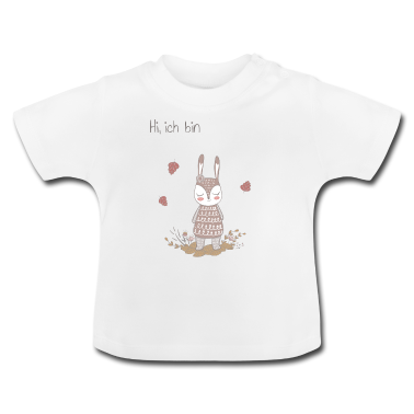 Geschenk Geburt Baby T-Shirt - Hi, ich bin - Geschenk für Babys mit Namen