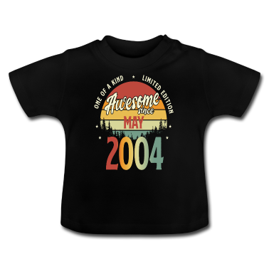 Geschenk Geburt Baby T-Shirt - Schönes Vintage Mai 2004 Geburtstags Design