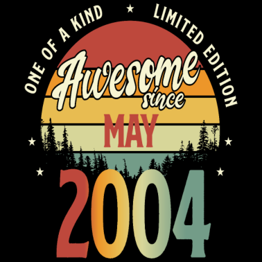 Motiv Schönes Vintage Mai 2004 Geburtstags Design