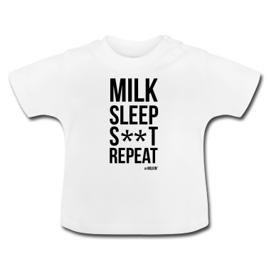 Geschenk Geburt Baby T-Shirt - Milkin' - Repeat - Breastfeeding