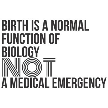 Motiv Geburt ist normal