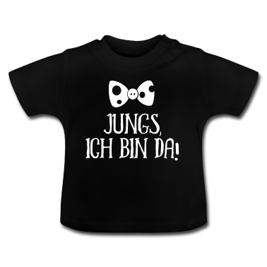 Geschenk Geburt Baby T-Shirt - Jungs ich bin da Geburt Baby