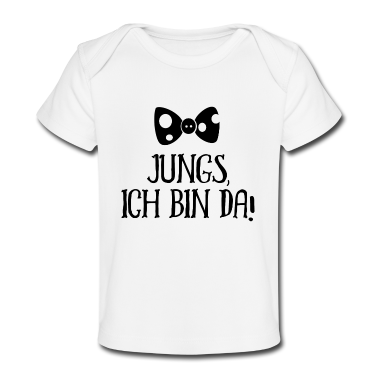 Geschenk Geburt Baby T-Shirt - Jungs ich bin da Geburt Baby