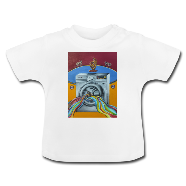 Geschenk Geburt Baby T-Shirt - Die Geburt des Kalbes
