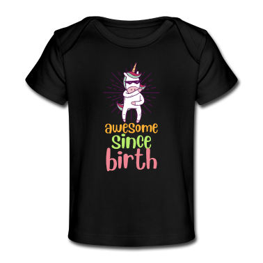 Geschenk Geburt Baby T-Shirt - Einhorn Geburt Geburtstag