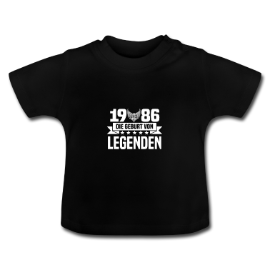 Geschenk Geburt Baby T-Shirt - 1986 - Geburt - Legenden