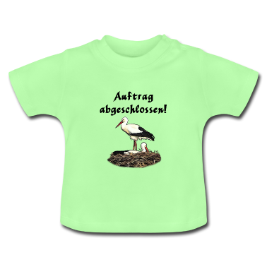 Geschenk Geburt Baby T-Shirt - Klapperstorch Baby Geburt