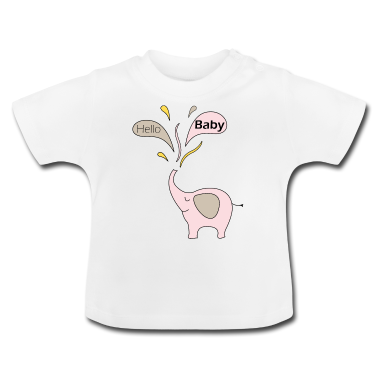 Geschenk Geburt Baby T-Shirt - Elefant Geburt Rosa