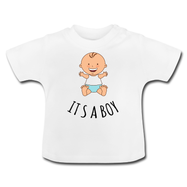Geschenk Geburt Baby T-Shirt - Tshirt kündigt Geburt, es ist ein Junge
