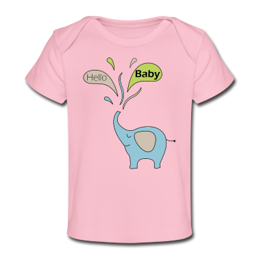 Geschenk Geburt Baby T-Shirt - Elefant Geburt Blau