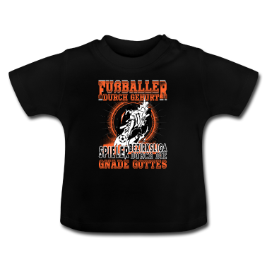 Geschenk Geburt Baby T-Shirt - Fußballer durch Geburt, Bezirksliga...