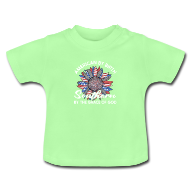 Geschenk Geburt Baby T-Shirt - Amerikanische von Geburt Südliche durch die Gnade