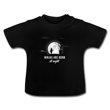 Geschenk Geburt Baby T-Shirt - Ninja Nacht Geburt