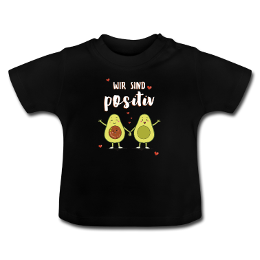 Geschenk Geburt Baby T-Shirt - Wir sind positiv Schwangerschaft Geburt