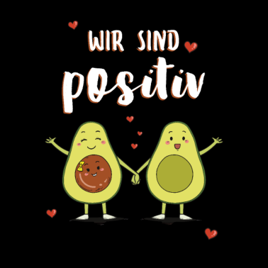 Motiv Wir sind positiv Schwangerschaft Geburt