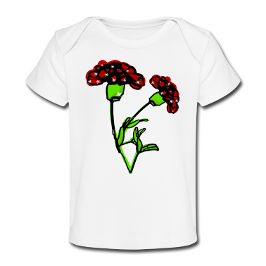 Geschenk Geburt Baby T-Shirt - Januar Geburt Blume Nelken