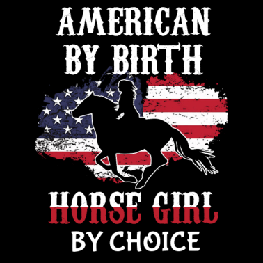 Motiv Amerikaner durch Geburts-Pferdemädchen durch Wahl