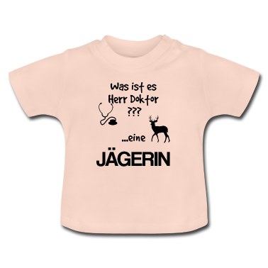 Geschenk Geburt Baby T-Shirt - Jungjaegerin - Jägerin Geschenkidee Geburt