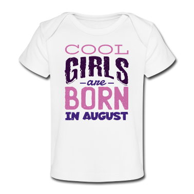 Geschenk Geburt Baby T-Shirt - Mädchen Geburtstag Geburt August