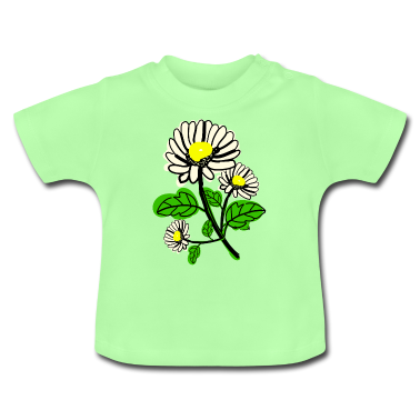 Geschenk Geburt Baby T-Shirt - April Geburt Blume Daisy