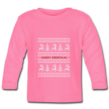 Geschenk Geburt Baby Langarmshirt - Ugly Merry Christmas Xmas Funny Geschenk