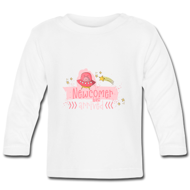 Geschenk Geburt Baby Langarmshirt - Baby Newcomer: Ein Mädchen Baby ist geboren