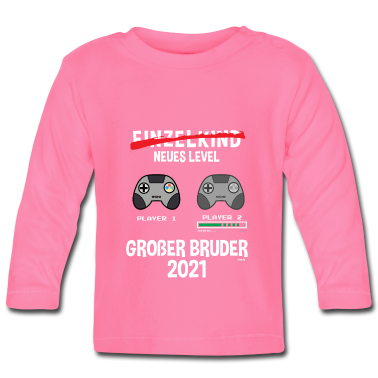 Geschenk Geburt Baby Langarmshirt - Großer Bruder 2021 Gaming Geburt