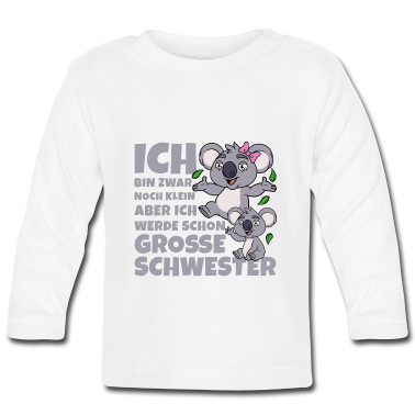 Geschenk Geburt Baby Langarmshirt - Große Schwester Koala Koalas Geschwister Mädchen