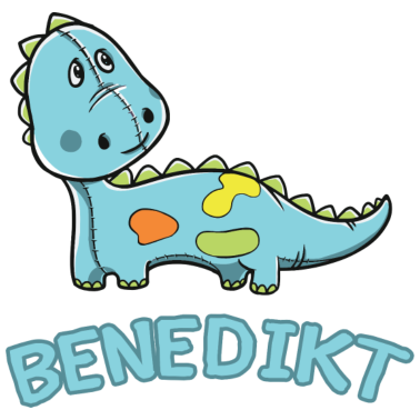Motiv Dinosaurier lustig Kind Benedikt Geschenk Geburtst