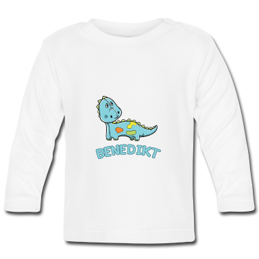 Geschenk Geburt Baby Langarmshirt - Dinosaurier lustig Kind Benedikt Geschenk Geburtst