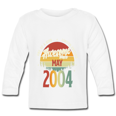 Geschenk Geburt Baby Langarmshirt - Schönes Vintage Mai 2004 Geburtstags Design