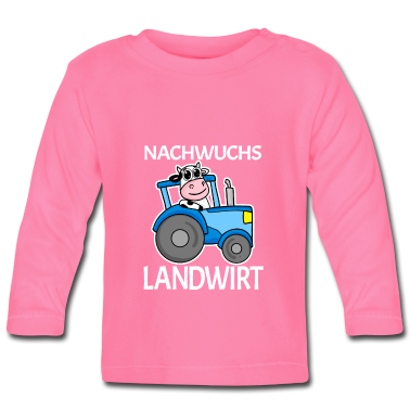 Geschenk Geburt Baby Langarmshirt - Nachwuchs Landwirt Traktor Geschenk