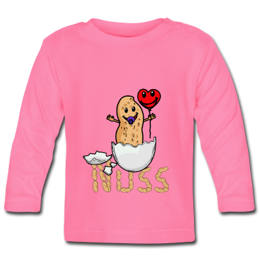 Geschenk Geburt Baby Langarmshirt - Geburt Geburtstag Geburtstagskind Erdnuss Geburt