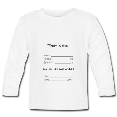 Geschenk Geburt Baby Langarmshirt - Geburt
