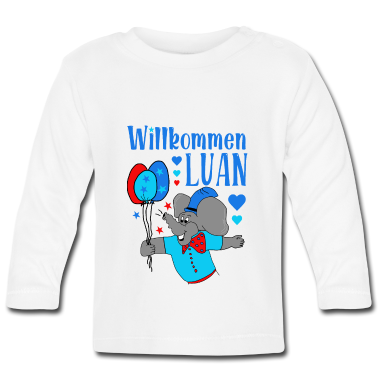 Geschenk Geburt Baby Langarmshirt - Zur Geburt von Luan