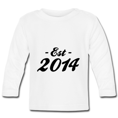 Geschenk Geburt Baby Langarmshirt - established 2014 - geburt