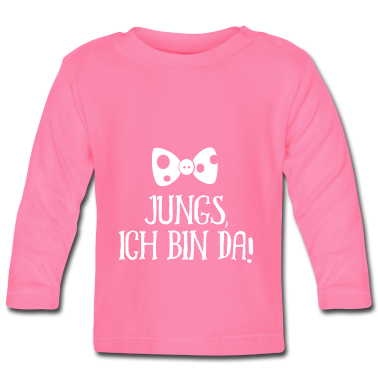 Geschenk Geburt Baby Langarmshirt - Jungs ich bin da Geburt Baby