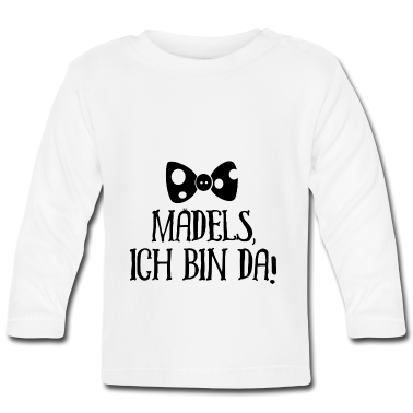 Geschenk Geburt Baby Langarmshirt - Mädels ich bin da Geburt Baby