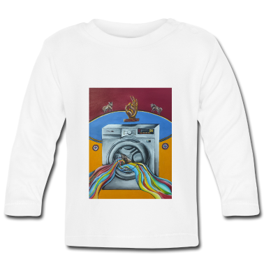 Geschenk Geburt Baby Langarmshirt - Die Geburt des Kalbes