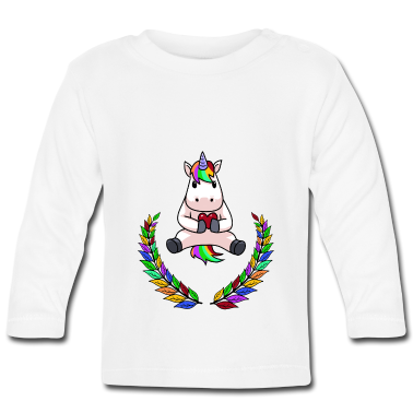 Geschenk Geburt Baby Langarmshirt - Geburt Baby Einhorn