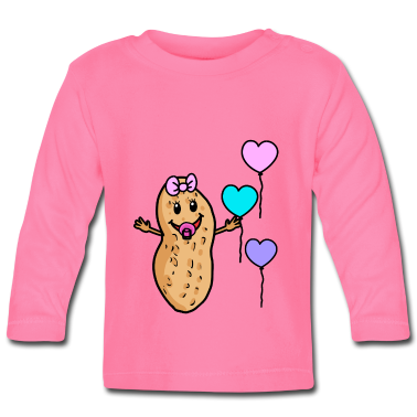 Geschenk Geburt Baby Langarmshirt - Geburt Baby Erdnuss Kinder Kind Geburt herzlich