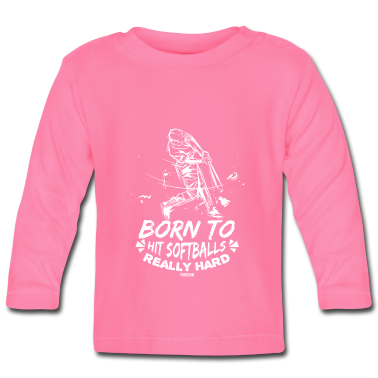 Geschenk Geburt Baby Langarmshirt - Softballspieler Baby Geburt