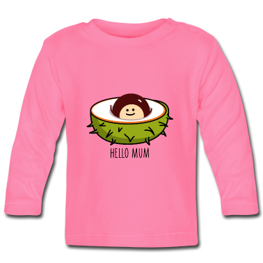 Geschenk Geburt Baby Langarmshirt - Kastanie Baby Geburt