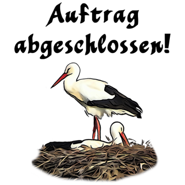 Motiv Klapperstorch Baby Geburt