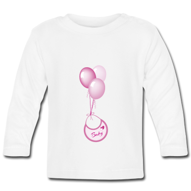 Geschenk Geburt Baby Langarmshirt - Neugeborenen Geburt rosa