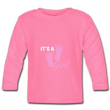 Geschenk Geburt Baby Langarmshirt - Mädchen Schwangerschaft Geburt