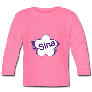 Geschenk Geburt Baby Langarmshirt - Sina Blume Geburt Taufe