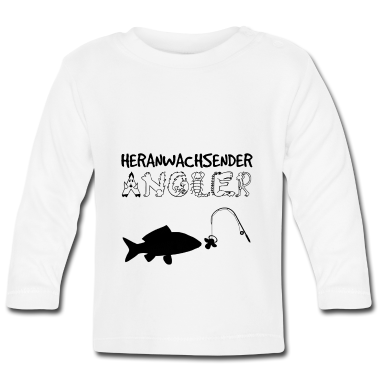 Geschenk Geburt Baby Langarmshirt - Heranwachsender Angler - Geschenkidee Geburt