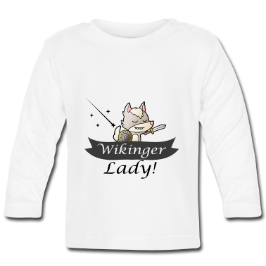 Geschenk Geburt Baby Langarmshirt - Wikingerlady Geschenk Geburt Babyparty